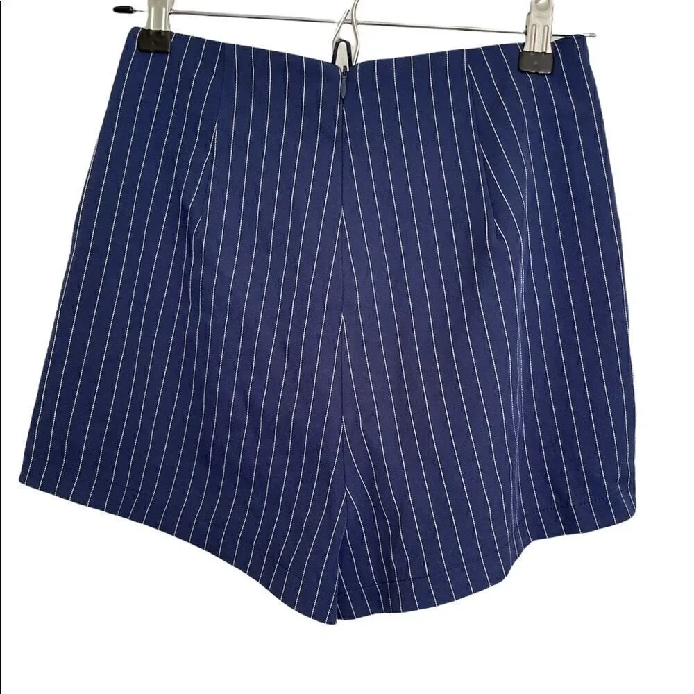 3/$25 SUPERDOWN High Waist Striped Navy Blue Shorts.Size S